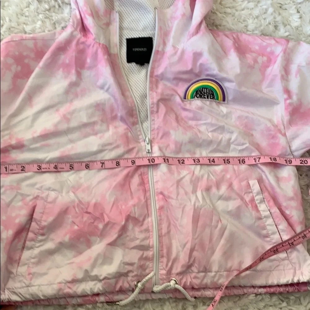 ✨ Forever 21 Pink Tie-Dye Windbreaker Jacket ✨ Medium